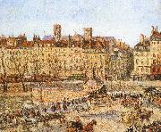Camille Pissarro Bank on the afternoon of painting